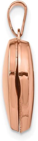 14K Rose Gold Diamond Polished 15mm Heart Locket in Saudi Arabia