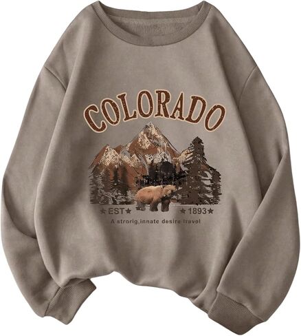 SOLY HUX Girl's Graphic Sweatshirt Letter Print Cute Crewneck Long Sleeve Drop Shoulder Fall Pullover Tops in Saudi Arabia
