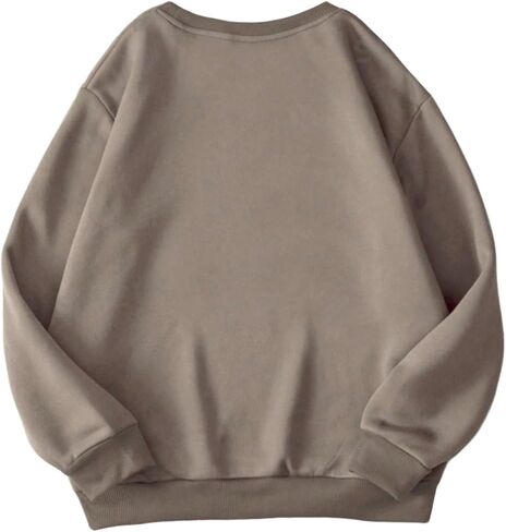 SOLY HUX Girl's Graphic Sweatshirt Letter Print Cute Crewneck Long Sleeve Drop Shoulder Fall Pullover Tops in Saudi Arabia