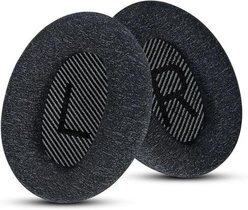 Cooling-Gel QuietComfort 35 / QC35 ii Fabric Replacement Ear Pads for Bose Headphones Cusion, Compatible with Bose QC25 QC2 QC15/ Around-Ear 2 AE2i AE2w/ SoundTrue & SoundLink Series, Blue and Black in Saudi Arabia