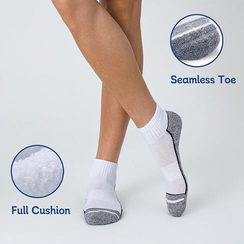 Ankle Socks for Men with Cushion 5 Pack Men's Athletic Cushioned Running Cotton Sports Quarter Socks in Kuwait