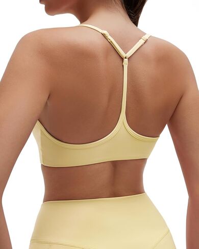 SUUKSESS Workout Sets for Women Y Back Sports Bras Padded Racerback Low Impact Thin Strap Top Biker Shorts with Pockets in Saudi Arabia