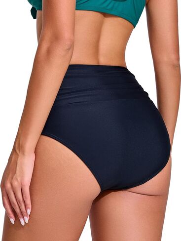 COCOPEAR V-Cross High Waisted Bikini Bottoms Tummy Control Full Coverage Bikini Bottoms for Women in Saudi Arabia