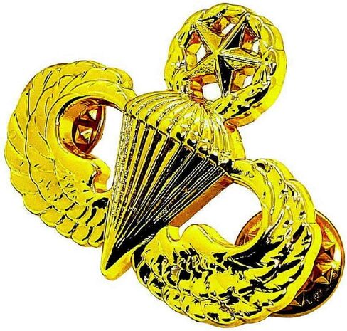US ARMY Airborne MASTER Parachutist Paratrooper Jump Wings Pin GOLD PLATED Badge in Saudi Arabia