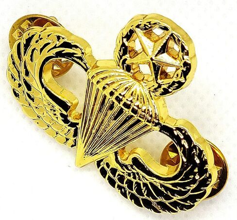 US ARMY Airborne MASTER Parachutist Paratrooper Jump Wings Pin GOLD PLATED Badge in Saudi Arabia