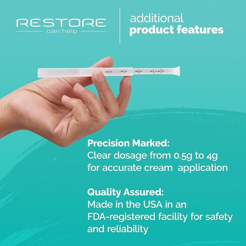 خالية من مادة BPA - مصنوعة في الولايات المتحدة الأمريكية - أدوات تطبيق مهبلية للاستعمال مرة واحدة - أداة توزيع ملولبة ذات طرف مريح محكمة الغلق من أجل النظافة. يناسب Estrace، Preseed، Premarin، ومعظم الكريمات والمواد الهلامية ومواد التشحيم التي لا تحتاج إل in Kuwait