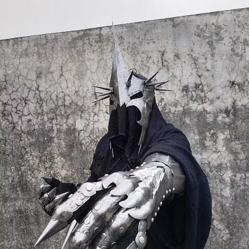 مجموعة Nazgul من القرون الوسطى T Witch King لكامل الجسم Lord of the Ring Armor مجموعة أزياء الهالوين التنكرية لهوليوود in Kuwait