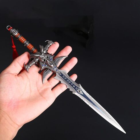 نموذج سلسلة مفاتيح Frostmourne Lich King Sword صغير مقاس 12 بوصة، نموذج معدني لكوسبلاي، أسود in Saudi Arabia