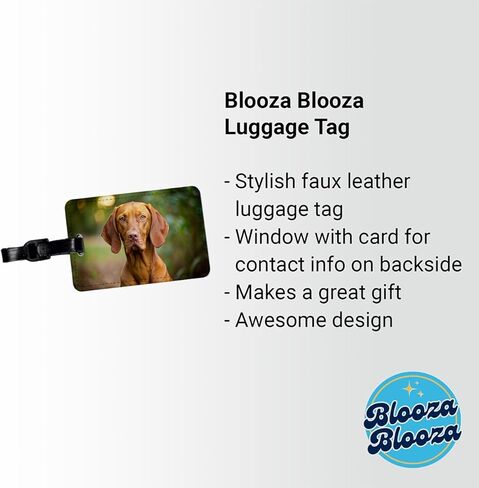Vizsla Dog Photo Travel Faux Leather Luggage Tag in Saudi Arabia