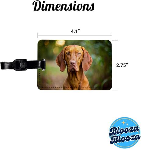Vizsla Dog Photo Travel Faux Leather Luggage Tag in Saudi Arabia