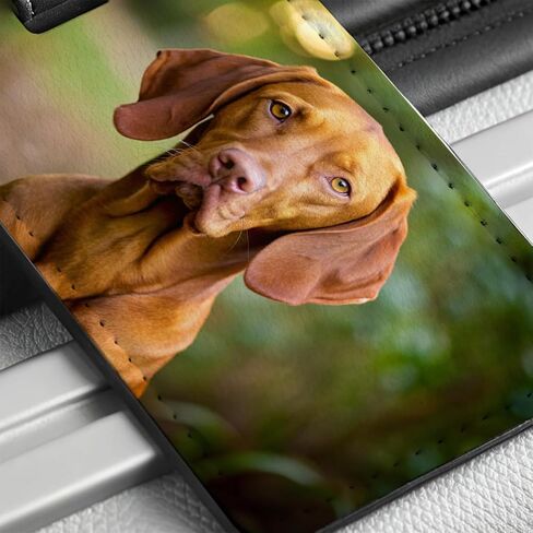 Vizsla Dog Photo Travel Faux Leather Luggage Tag in Saudi Arabia