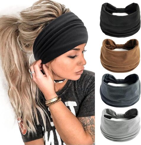 Headband for Women Elastic Breathable Sport Headbands Non Slip Hair Band Headwear Sweatband for Cycling Running Yoga in Saudi Arabia