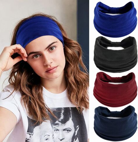 Headband for Women Elastic Breathable Sport Headbands Non Slip Hair Band Headwear Sweatband for Cycling Running Yoga in Saudi Arabia