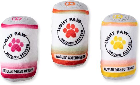 Fringe Studio Plush Dog Toy Set, Light PAW CANS, 3 Piece Set, for Small Dogs (289557) in Saudi Arabia