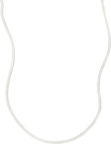 Made By Mary Hera Chain Necklace – Classic Herringbone Chain Necklace for Women | Minimalist Layering Jewelry | Everyday Statement Necklace | Elegant Necklace Gift 16 in Saudi Arabia