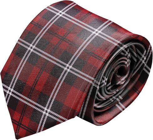 Novelty Necktie for Men (Traditional Tartan Scottish Plaid Pattern) Fun Conversational Silky Tie, Neck Tie for Party, Events, Unique and Original in Saudi Arabia