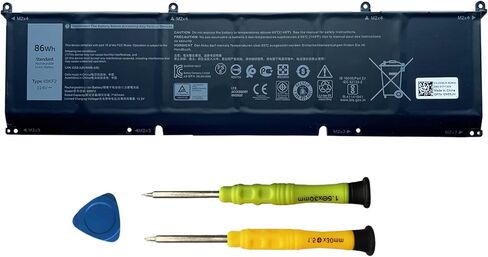 90WH P0FWH استبدال بطارية الكمبيوتر المحمول لـ Dell Alienware M16 R2 Inspiron 16 Plus 7640 Inspiron 16 7640 2-in-1 Series POFWH 0M9DG0 HGJCY 11.7V 7692MAH 6-Cell in Saudi Arabia