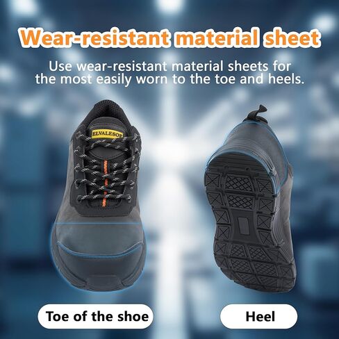 Steel Composite Toe Shoes for Men Non Slip Black Safety Shoes Puncture Protection and Electrical Resistance Leather Construction Boots Extra Wide for Warehouse,Port,House Renovation in Saudi Arabia
