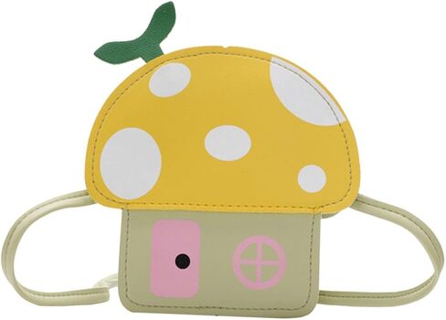 Kids Mushroom Bag Cute Cartoon Coin Purse Crossbody Shoulder Bag for Boys and Girls Fashionable Accessory for Toddlers Adjustable Strap in Saudi Arabia