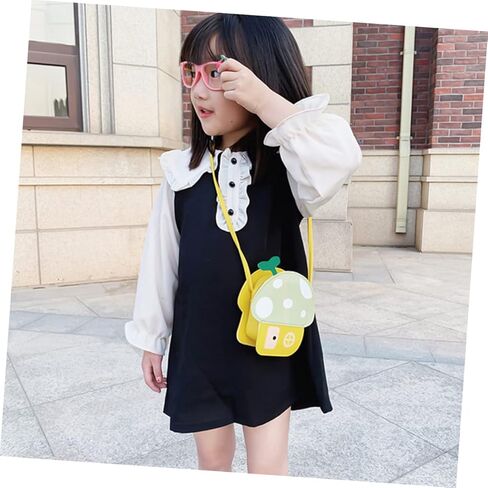 Kids Mushroom Bag Cute Cartoon Coin Purse Crossbody Shoulder Bag for Boys and Girls Fashionable Accessory for Toddlers Adjustable Strap in Saudi Arabia