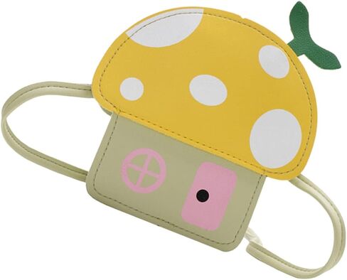 Kids Mushroom Bag Cute Cartoon Coin Purse Crossbody Shoulder Bag for Boys and Girls Fashionable Accessory for Toddlers Adjustable Strap in Saudi Arabia