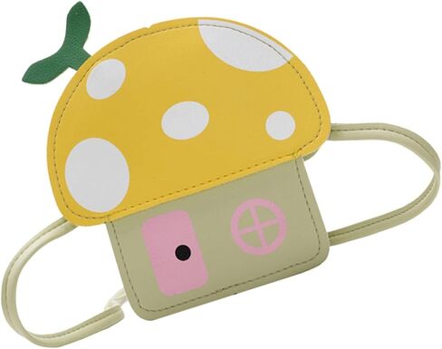 Kids Mushroom Bag Cute Cartoon Coin Purse Crossbody Shoulder Bag for Boys and Girls Fashionable Accessory for Toddlers Adjustable Strap in Saudi Arabia