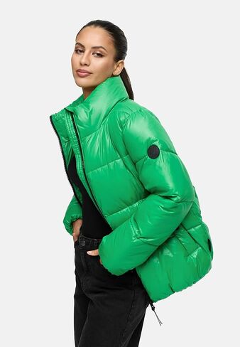 Marikoo Women's Short Quilted Winter Jacket - Water-Repellent - Hip-Length - Stand-Up Collar - Hazalee 16 S-3XL in Saudi Arabia