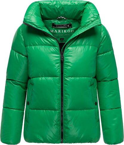 Marikoo Women's Short Quilted Winter Jacket - Water-Repellent - Hip-Length - Stand-Up Collar - Hazalee 16 S-3XL in Saudi Arabia