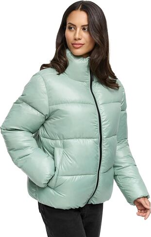 Marikoo Women's Short Quilted Winter Jacket - Water-Repellent - Hip-Length - Stand-Up Collar - Hazalee 16 S-3XL in Saudi Arabia