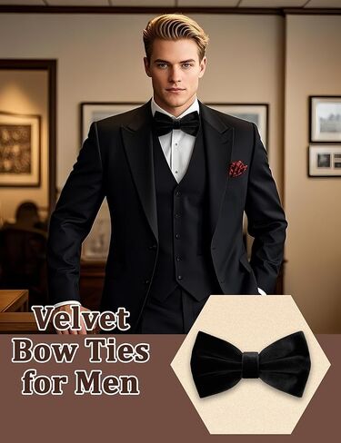 Velvet Bow Ties for Men Solid Color Clip on Bow Tie Formal Vintage Tuxedo Wedding Dinner Celebration in Saudi Arabia