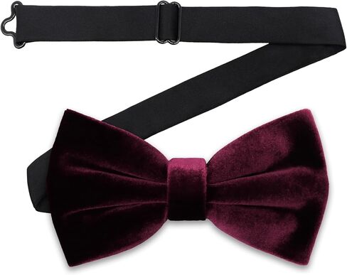 Velvet Bow Ties for Men Solid Color Clip on Bow Tie Formal Vintage Tuxedo Wedding Dinner Celebration in Saudi Arabia