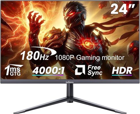 Gaming Monitor 23.8 Inch Full HD 1080p VA Display 100Hz with HDMI, VGA, Frameless, VESA Mountable, Ergonomic Tilt, Ultra-Thin Eye Care PC Monitor in Kuwait
