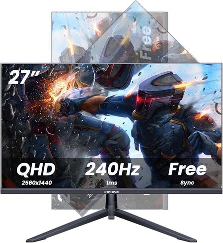 Gaming Monitor 23.8 Inch Full HD 1080p VA Display 100Hz with HDMI, VGA, Frameless, VESA Mountable, Ergonomic Tilt, Ultra-Thin Eye Care PC Monitor in Kuwait