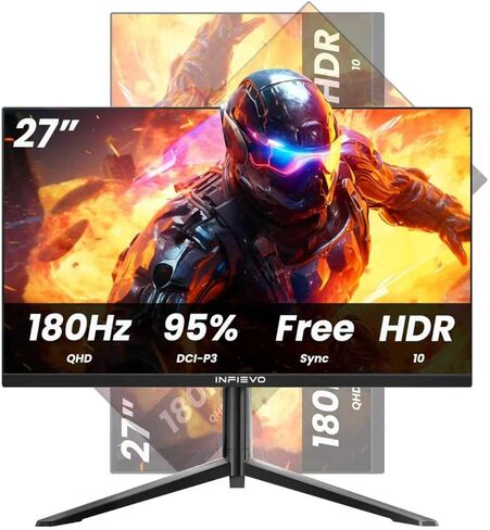 Gaming Monitor 23.8 Inch Full HD 1080p VA Display 100Hz with HDMI, VGA, Frameless, VESA Mountable, Ergonomic Tilt, Ultra-Thin Eye Care PC Monitor in Kuwait