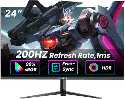 Gaming Monitor 23.8 Inch Full HD 1080p VA Display 100Hz with HDMI, VGA, Frameless, VESA Mountable, Ergonomic Tilt, Ultra-Thin Eye Care PC Monitor in Kuwait
