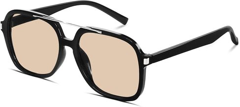 Retro Aviator Sunglasses for Women Men 2026 Square Top Bar Sun Glasses Sunnies 70s Lightweight Shades in Saudi Arabia