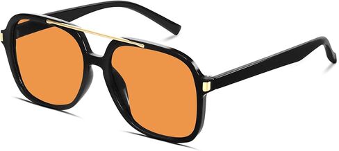 Retro Aviator Sunglasses for Women Men 2026 Square Top Bar Sun Glasses Sunnies 70s Lightweight Shades in Saudi Arabia