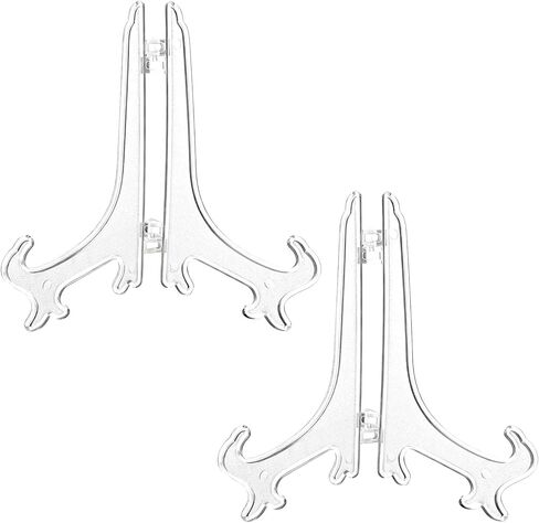Plate Display Stands, Acrylic Display Stand, 6" Clear Folding Easel Stand, Acrylic Home Decoration Display-Holder for Card, Frame, Picture, Magazine, Book, CD in Saudi Arabia