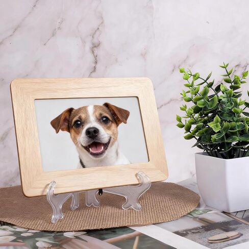 Plate Display Stands, Acrylic Display Stand, 6" Clear Folding Easel Stand, Acrylic Home Decoration Display-Holder for Card, Frame, Picture, Magazine, Book, CD in Saudi Arabia