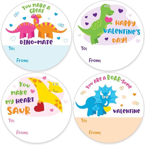 Valentine's Day Stickers for Kids, Red Heart Valentine Label Stickers, to from Valentines Stickers - 40 Count in Saudi Arabia