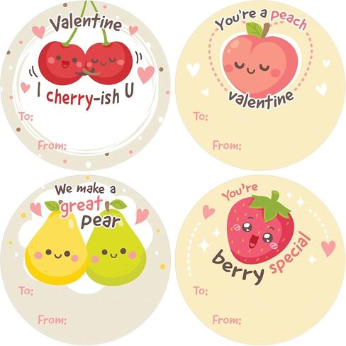 Valentine's Day Stickers for Kids, Red Heart Valentine Label Stickers, to from Valentines Stickers - 40 Count in Saudi Arabia
