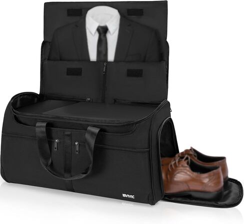 Duffle Garment Bag For Travel Convertible Garment Bag With Shoe Compartment, 2 in 1 Detechable Shoulder Strap Carry On Duffel Bag For Men Women in Saudi Arabia