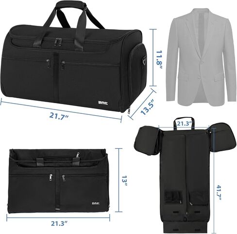 Duffle Garment Bag For Travel Convertible Garment Bag With Shoe Compartment, 2 in 1 Detechable Shoulder Strap Carry On Duffel Bag For Men Women in Saudi Arabia