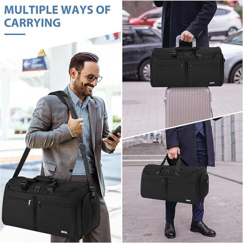 Duffle Garment Bag For Travel Convertible Garment Bag With Shoe Compartment, 2 in 1 Detechable Shoulder Strap Carry On Duffel Bag For Men Women in Saudi Arabia