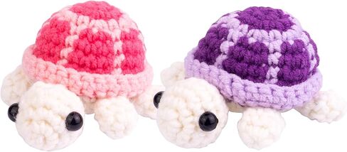 Funny Positive Crochet Sea Turtle, 2 Pack Handmade Emotional Support Turtle Knitting Doll Gifts with Positive Affirmations Cards for Inspirational Novelty Gifts(T4) in Kuwait