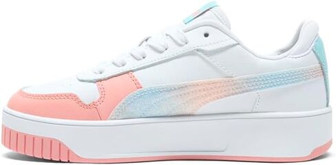 PUMA Kids Girls Carina Street Sparkle Fade Lace Up Sneakers Shoes Casual - White in Kuwait