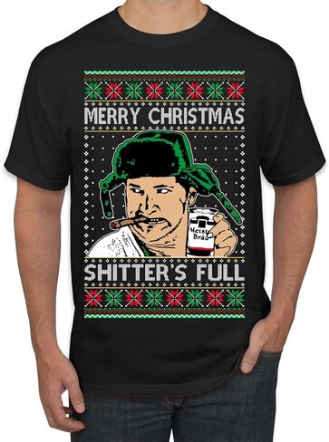 تي شيرت رجالي من Shitter's Full Cousin Eddie Christmas Family Vacation Ugly Christmas Sweater in Kuwait