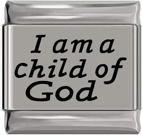 NewCharms I Am a Child of God Laser Engraved Italian Charm (9mm Standard Size) in Saudi Arabia
