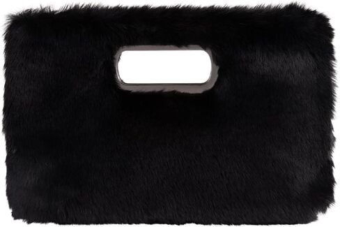 Faux Fur Top Handle Clutch Purse in Saudi Arabia