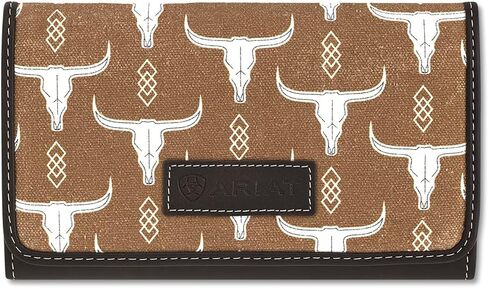ARIAT Women's Lori White Steer Skull Clutch Wallet in Saudi Arabia